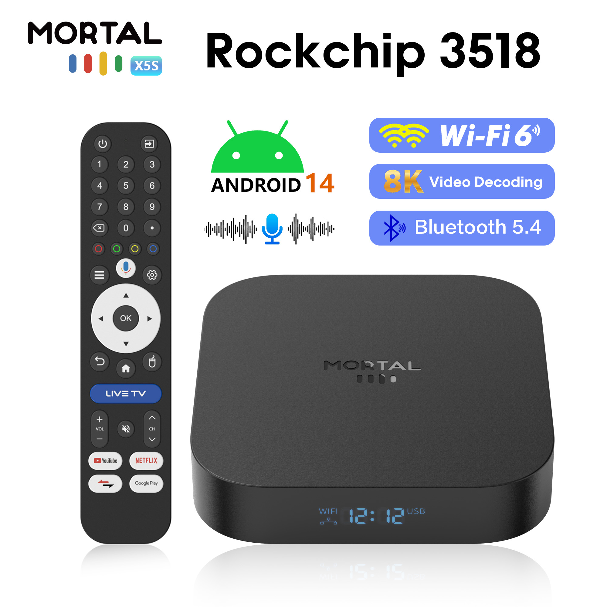 Radxa Rock 5B 16Gb - Mortal X5S Smart TV Box Android14